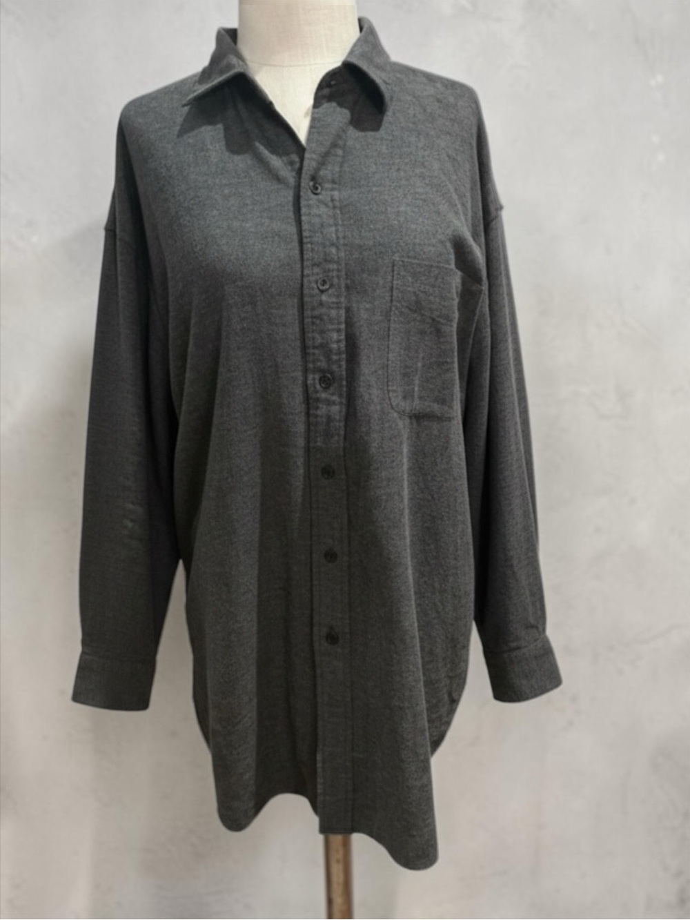 Britches Great Outdoors Loose Shirt Gray Cotton Button Down Men’s XL Oversized